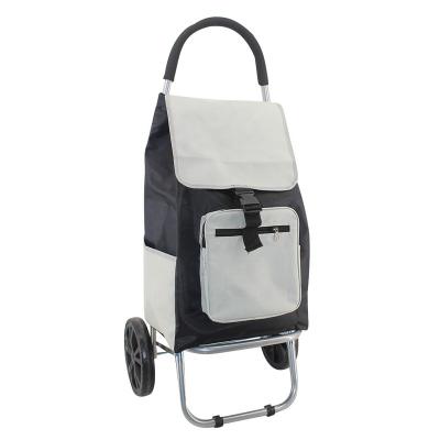 China Poratble Wholesale Cheap Portable Folding Trolley Shopping Bag With 2 Wheels for sale