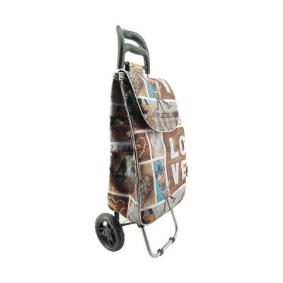 China Wholesale Hot Sale Folding Metal Shopping Trolley With Waterproof Fabric for sale