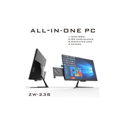 China Building in Camera Best Price 23.8 Inch Core i3 6th CPU CPU Computer Hardware Camera DVD All In One Game PC Computer for sale