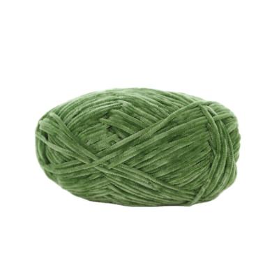 China DIY Anti-bacteria Yarn 2mm Crochet Velvet Bulk DIY Hand Knitting Yarn 100% Polyester Chenille Tufting Yarn For Knitting Scarf for sale