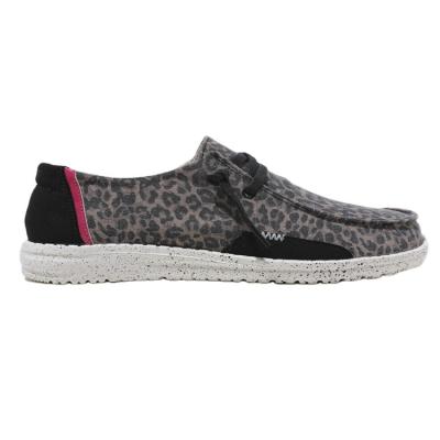 China Wholesale Women's Leopard Print Women's Flats Shoes Fashion Trend Women's Casual Shoes for sale