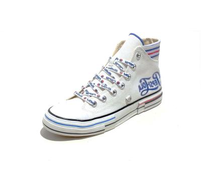 China Fashion Trend High Top Sneakers Canvas Shoes For Women Men Vulcanized Shoe Making for sale