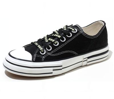 China Fashion Trend Lace Up Canvas Shoes For Women Men Thickened Smudge Cinched for sale