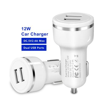 China Wholesale Cheap Price Universal Dual Port 5V 2.4A 12W Fast Charging In Car Charger For iPhone for sale