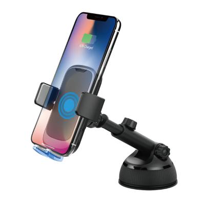 China Mobile Phone Car Wireless Charger Clamp 15wautomatic Qi 15w Charger Automatic Clamp Wireless Phone for sale