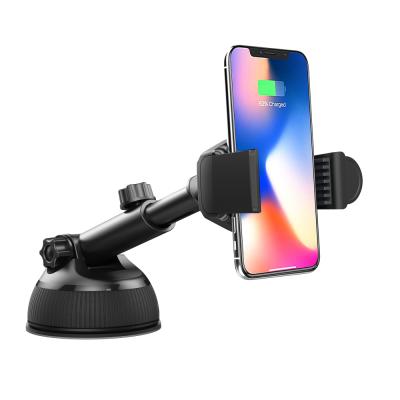 China 360 Degree Rotating Quick Charging Type-C Phone Holder QC 3.0 Car Phone Holder Dashboard Radio Holder for sale