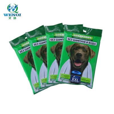 China Add Silver Ion And Non Disposible Vegan Alcohol Pet Paw Wipes Cat Puppy Towel Wet Deodorizing Tissue Papers For Pet for sale