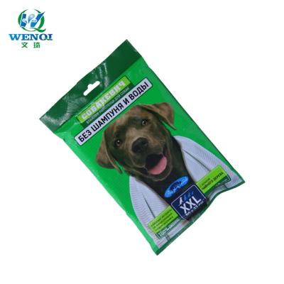 China Add Silver Ion And Disposable Deodorizing Factor Extra Large Environmentally Friendly Hypoallergenic Pet Wipes for sale