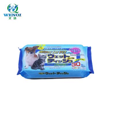 China Add Silver Ion And Wet Factor Aloe Vera Pet Deodorizing Wipes With Vitamin E And Antiseptic Puppies And Dogs Cats Cleaning Wipes for sale