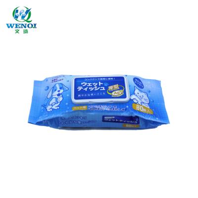 China Cruelty Free Pets Face And Eye Viable Cleaning Wet Cloth Pet Wipes for sale