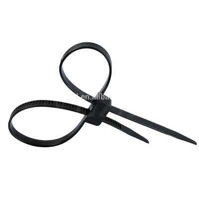 China High Tensile Police Force Stensile Zip Ties Handcuff Ties Double Lock Nylon Strong Durable Plastic Cable Tie Wire for sale