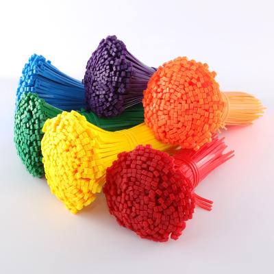 China Custom Date or Industry Color 100 Pcs/Black Bag Cable Tie Self Locking Plastic Zip Ties Tie Nylon 66 Cable Ties for sale