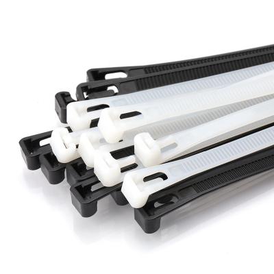 China Eco-friendly Nylon Releasable Zip Ties Plastic Cable Wrap Buckle UL Rohs Approved Bundle Ties for sale