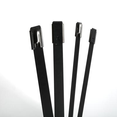 China Low Profile 304 / 316 PVC Coated Low Price Stainless Steel Cable Ties Factory Direct Zip Ties for sale