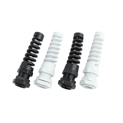 China PG/M Plastic Nylon Spiral Cable Glands Waterproof Dustproof IP68 Cable Gland for sale