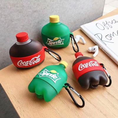 China Breathable Cute Beverage Series Wireless Earphone Cases Cover Silicone Earphone Case BT Earphone Case for sale