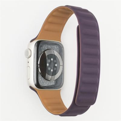 China Apple Watch Magnetic Suction Back Ring / Silicone Apple Bands 1234567 Generation Se Series Strong Silicone Strap Waterproof In One for sale