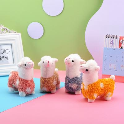 China Bag Decoration Gift 12cm Mini Animals Alpaca Plush Toy Keychain Doll Mythical Llamas Bag Pendant for sale