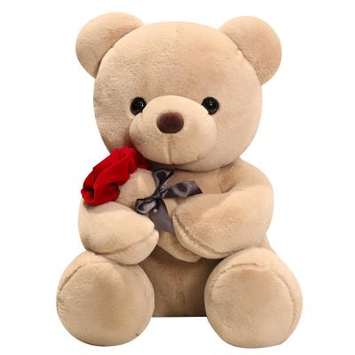 China Home Decoration Valentine's Day Birthday Gift Plush Animal Doll Stuffed Toys Rose Teddy Bear For Girls for sale