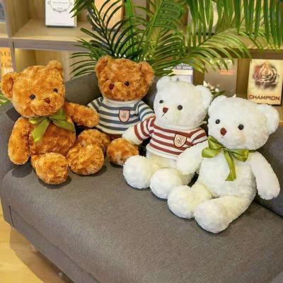 China Doll Wholesale 30cm Knitted T-shirt Cute Animal Plush Toys Soft Doll With Sweater Stuffed Plush Toys Teddy Bears for sale