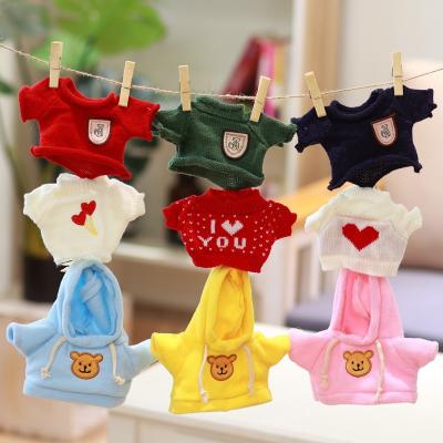 China Wholesale Soft Accessories Stuffed Custom Hoodie DIY Doll Stuffed Animal Toy Clothes Cute Teddy Bear Animals for sale