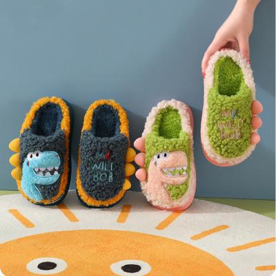 China Children Women Autumn Winter Lightweight Warm Plush Furry Slipper Stuffed Dinosaur Slipper for Indoor Outdoor Home for sale