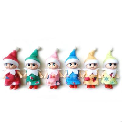 China 11cm MINI Dolls Xmas Baby ELF Baby Christmas Elves Felt Toy for sale