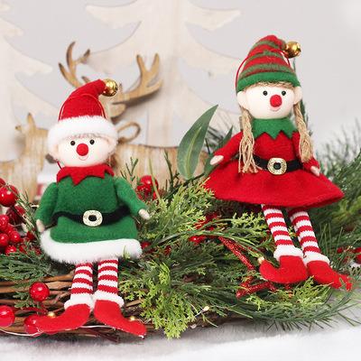 China Felt Christmas Tree Decoration ELF Christmas Doll Plush Christmas Elves Toy With Bell for sale