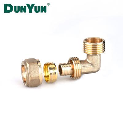 China Good Quality 90 Degree Elbow Brass Pipe And Fitting for sale