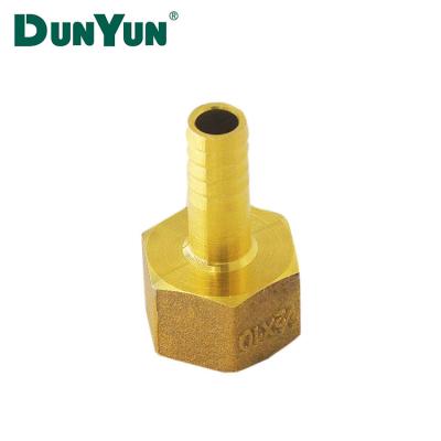 China Brass Customized Thread Brass Copper Pipe Fittings Hose Barb Gas Coupler for sale