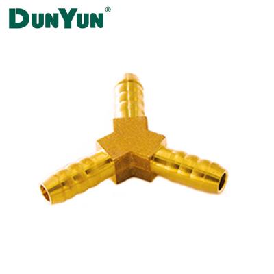 China Professional Brass Copper Brass Gas Y Type Tee Pipe Fittings Adapter For Natural Gas for sale