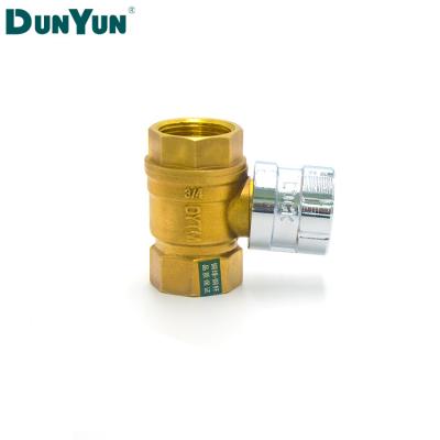 China General hot sale brass main lock valve female magnetic lockable valve for watermeter for sale