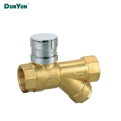 China General Brass Filter Y Strainer Magnetic Lockable Ball Valve With Handle Key for sale