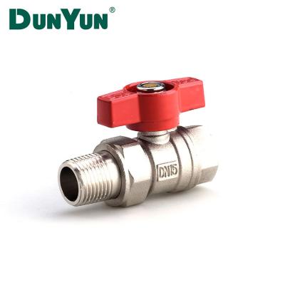 China 1/2 Inch General High Quality Aluminum Thread Brass Ball Valve Handle To Plumb Pipe for sale