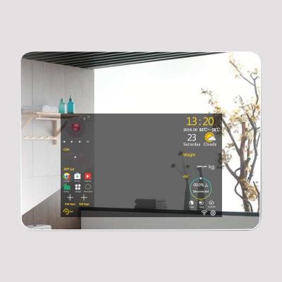 China Touch Screen Mirror Android Vanity Magic Make Up Mirror Touch Screen Bathroom Mirror 32inch Smart Price for sale