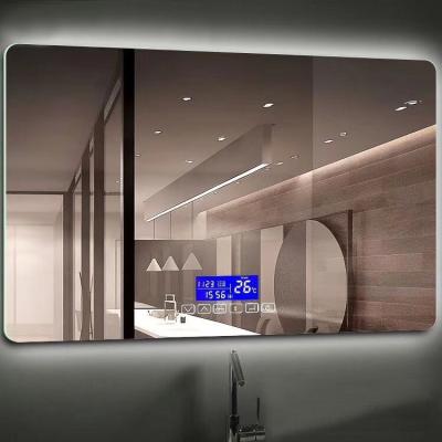 China Factory Wholesale Bright Illuminated Led Bathroom Makeup Mirror With Music Louder Speaker for sale