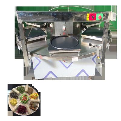 China Hotels automatic Injera Ethiopia gas heating injera machine continuous teff flat bread machine factory directly for sale