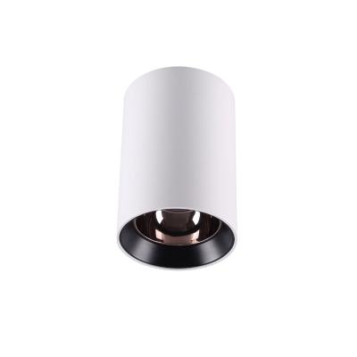 China Modern white black finish 15w led cob led surface mounted cylinder downlight for sale