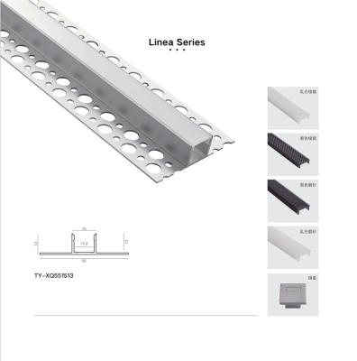 China Modern 1/2 Meter Recessed Aluminum Channel With Trimless Aluminum Clamp LED Strip Light Profile for sale