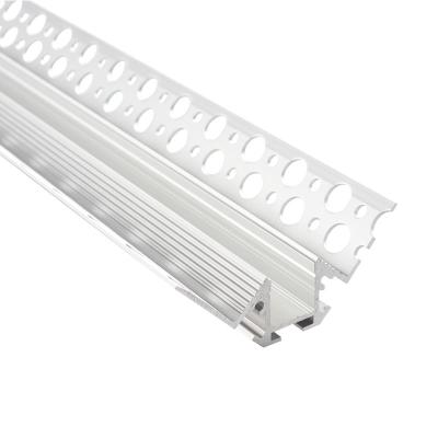 China Modern Linear Light Aluminum Extrusion Channel Aluminum Corner Profile For Corner Light 1M 2M for sale