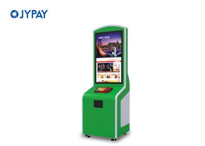 China Cash Acceptor Green Touch Screen Payment Kiosk Used For Credit Card Repayment for sale