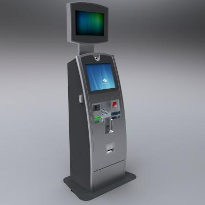 China Double TFT Screen Self Service Kiosk Terminal For Cash Deposit And Withdraw for sale