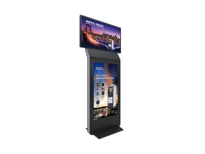 China floor standing lcd touch screen advertising screen display  kiosk stands double/dual side digital signage kiosk for sale