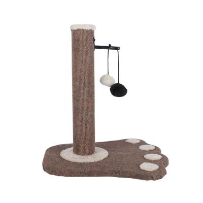 China Modern Funny Color Stocked Chocolate Cat Climbing Frame Cat Tree Scratcher With Cushion for sale