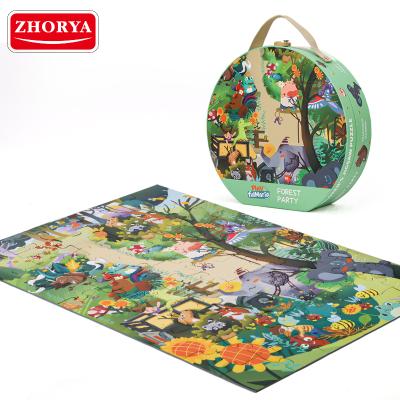 China DIY TOY Zhorya 60pcs Children Puzzle Game Forest Party Animal Children Jigsaw Paper Puzzle for sale