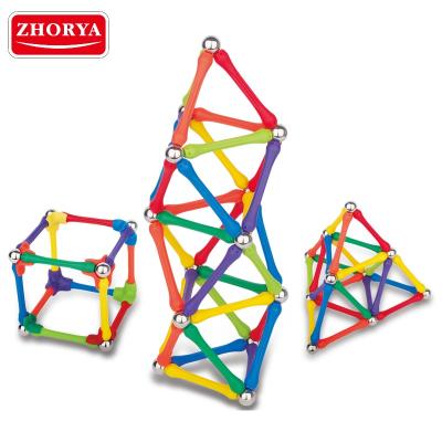 China Toy Zhorya 70pcs 3D DIY Various Shapes Stick Building Block Magnetic Building Block Toys Kids Fun for sale