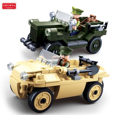 China Construction Toy Zhorya Sluban 2 in 1 687pcs toys Soviet T34-85 medium tank simulation model building block for sale