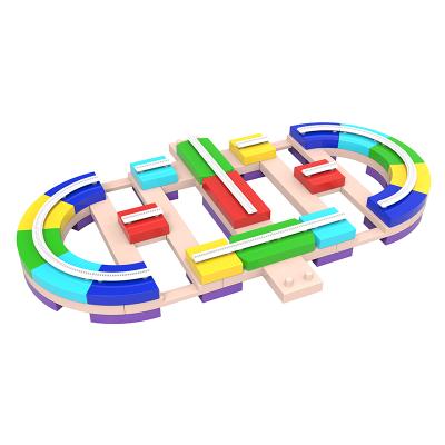 China DIY TOY Zhorya 82pcs Building Block DIY Track Track Interlocking Toy Bricks for sale