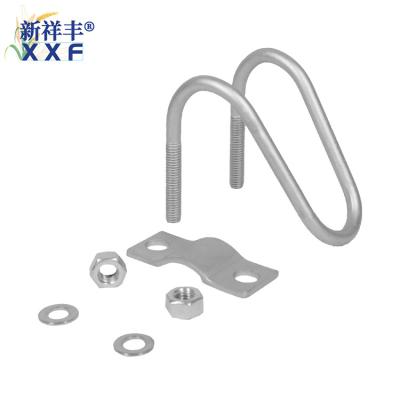 China Livestock Farm Sow Bed Limit Bar Water Pipe Loop Farrowing Greenhouse Fixed Pipe Clip Dacro Double U Clip Tube Cross Clamp for sale