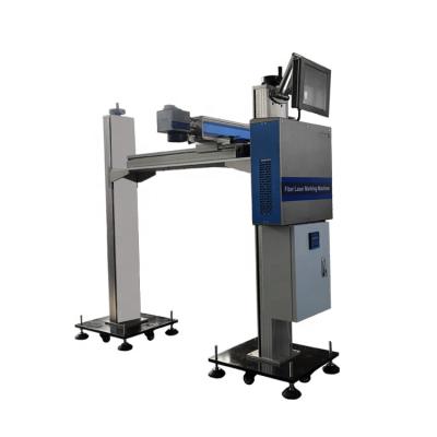 China 2021 New Design Fly Laser Marking Online Laser Marking Machine For PVC PE PPR Pipe for sale